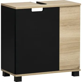 Koupelnový nábytek Skříňka pod umyvadlo Möbelpartner Emmik dub černá 59,8 x 62,4 x 32,6 cm
