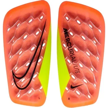 Chránič nohou Chrániče holení Nike MERCURIAL LITE S Oranžová, Černá, Bílá