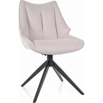 Jednací židle Otočná čalouněná židle ADELIA - světle béžová / černá