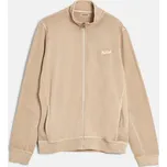 MIKINA WOOLRICH GARMENT DYED FULL-ZIP TRACK WHITE PEPPER