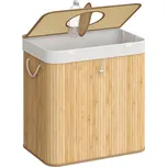 Bambusový koš na prádlo s odnímatelnou síťkou