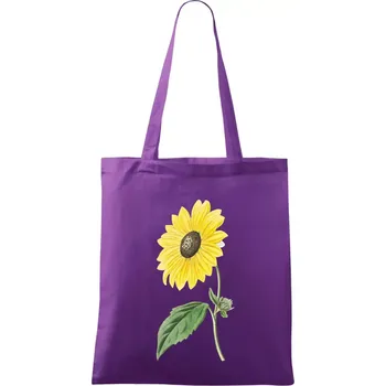 Slunečnice otočená - Taška bavlněná - 42 x 38 cm ( Fialová )