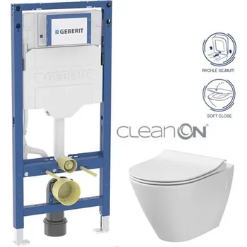 GEBERIT Duofix bez tlačítka + WC CERSANIT CLEANON CITY 111.300.00.6 CI1
