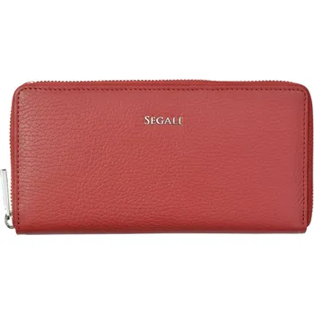 Deštník Segali SG-7395 dámská kožená peněženka červená