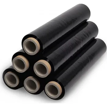 Obalový materiál Stretch fólie ruční - černá - 23 µm, 500 mm, 150 m - SET18 PE 50023C A. Množstevní sleva pro odběr minimálně 18 ks. Cena za 1 ks - 234,- Kč.