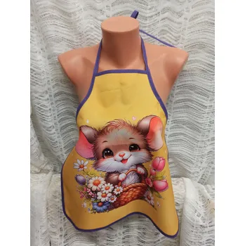 Nákupní taška Zástěrka dětská z kočárkoviny - 40 x 43 cm - myška1