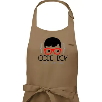 Kuchyňská zástěra Code Boy - Pánská zástěra na vaření - Univerzální velikost ( Cappuccino )