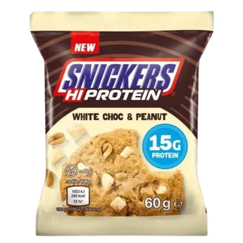 Snickers HiProtein Cookie 60g - bílá čokoláda, arašídy