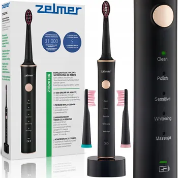 Elektrický zubní kartáček Sonický kartáček Zelmer ZTB2010K + 2 hlavice