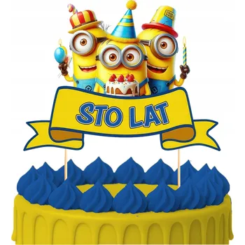 Obraz ZÁPICH DO DORTU Všechno Mimoni Ozdoby na dorty s postavičkami z Mimoňů