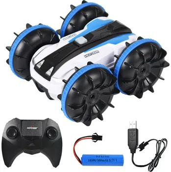 RC model auta Mamido Oboustranné RC autíčko na dálkové ovládání STUNT Modrá