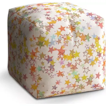 Taburet Sablio Taburet Cube Hvězdičky: 40x40x40 cm