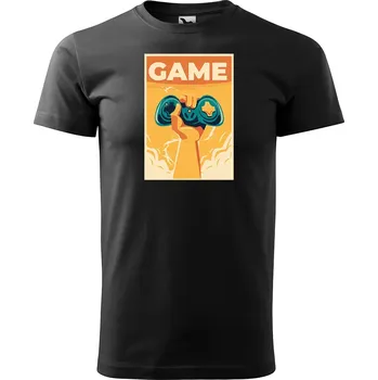 Pánské oblečení Sablio Tričko s potiskem Ovládni svět - černé 2XL