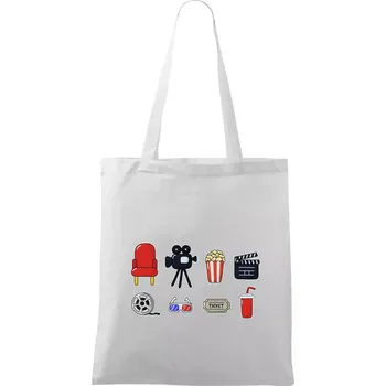 Filmové triko - Taška bavlněná - 42 x 38 cm ( Bílá )