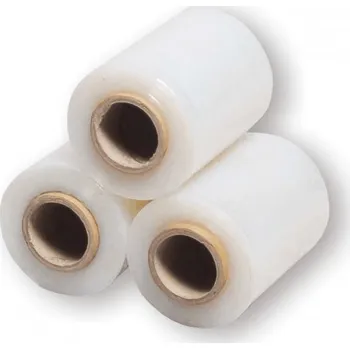 Obalový materiál Stretch fólie ruční - "granátek" - 23 µm, 100 mm, 100 m - SET60 PE10023A. Cena je uvedena pro minimální odběr 60 ks. Cena za 1 ks - 44,- Kč.