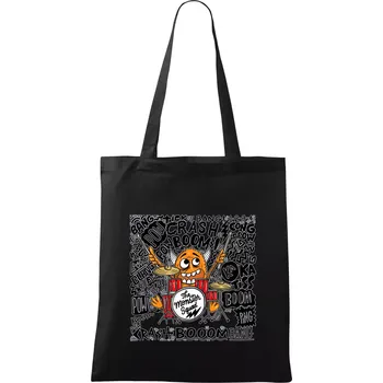 Nákupní taška Bubeník - the moster squad - Taška bavlněná - 42 x 38 cm ( Černá )