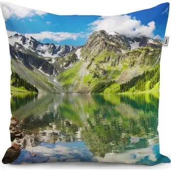 Polštář Sablio Polštář Odraz hor na jezeře - 50x50 cm