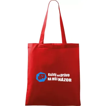 Každý má právo na můj názor - Taška bavlněná - 42 x 38 cm ( Červená )