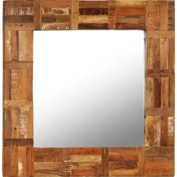 Zrcadlo Nástěnné zrcadlo 246417 60 x 60 cm masivní recyklované dřevo