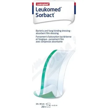 Krytí na ránu Leukomed Sorbact pooperační krytí 10x30cm 20ks