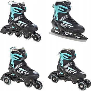 Kolečkové brusle Brusle 4v1 Raven Profession black/mint Velikost bruslí: EU 31-35, Typ nože: Dámský (se zoubky)