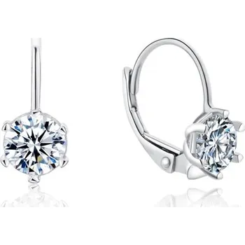 Náušnice Stříbrné naušnice s čirými zirkony STNAU1331F