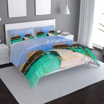 Povlečení Sablio Povlečení Bungalovy na moři - 140x200 / 90x70