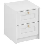 Noční stolek Rel - Gala Meble bílá / kartáčované zlato 40x48 cm