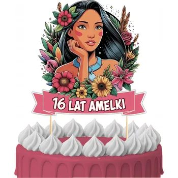 Obraz ZÁPICH DO DORTU Narozeninový Sto let POCAHONTAS POHÁDKA POSTAVY TOPPERY 4