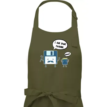 Kuchyňská zástěra I am your father SD karta - Dámská zástěra na vaření - Univerzální velikost ( Khaki )