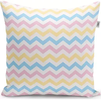 Polštář Sablio Polštář Tříbarevné klikyháky - 60x60 cm