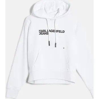 Dámská mikina MIKINA KARL LAGERFELD JEANS KLJ REG LOGO HOODIE WHITE