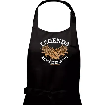 Kuchyňská zástěra Legenda zemědělství - Pánská zástěra na vaření - Univerzální velikost ( Černá )