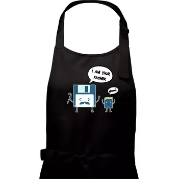 Kuchyňská zástěra I am your father SD karta - Pánská zástěra na vaření - Univerzální velikost ( Černá )