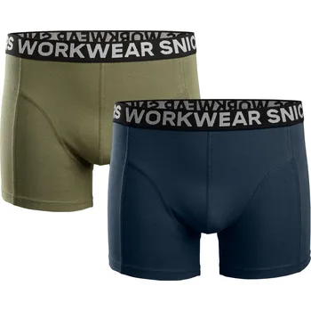 Pánské spodní prádlo Bavlněné boxerky, khaki/modré dvojbalení S