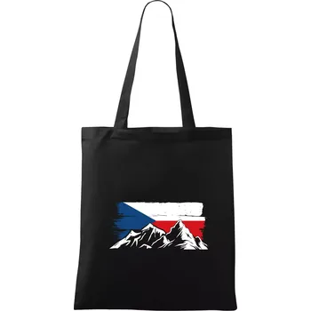 Nákupní taška České hory - Taška bavlněná - 42 x 38 cm ( Černá )
