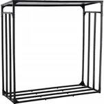 Kovový stojan s přístřeškem na palivové…