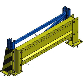 Prodejní regál Ochrana jednostranného rámu s rohovou ochranou - SPFS 01