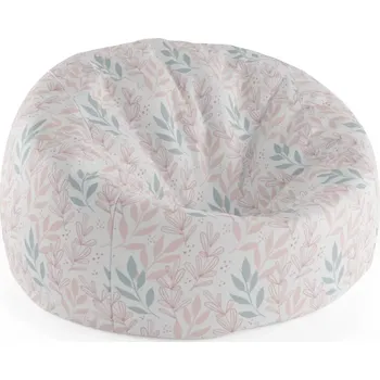 Sedací pytel Sablio Sedací vak Cocoon Růžové a modré lístky - 115 x 75 x 45 cm