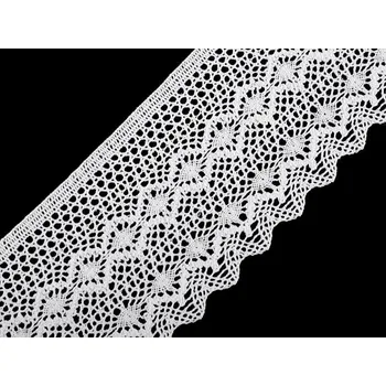 Krajka Bavlněná krajka paličkovaná šíře 10,5; 11,5 cm