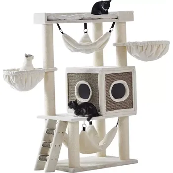 Nobby luxusní patrové škrabadlo Juan krémová 166cm