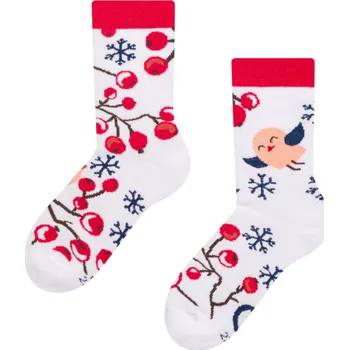 Veselé dětské teplé ponožky Zimní bobule