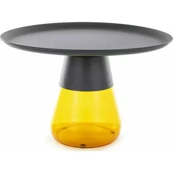 Toaletní stolek Odkládací stolek ANAVA 2 - černý / oranžový