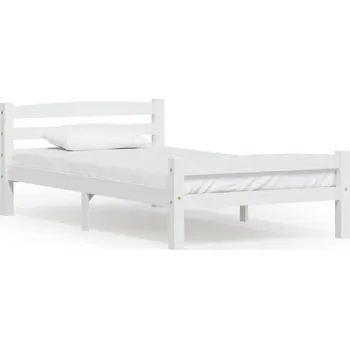 Ložnice zahrada-XL Rám postele bílý masivní borové dřevo 90 x 200 cm 322068