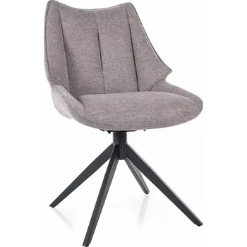 Jednací židle Otočná čalouněná židle ADELIA - šedá / černá