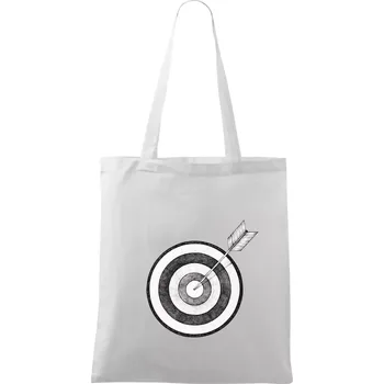 Terč na lukostřelbu - Taška bavlněná - 42 x 38 cm ( Bílá )