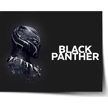 Plakát Sablio Plakát BLACK PANTHER z profilu Černý - 120x80 cm