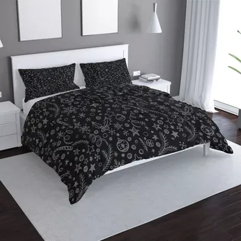 Povlečení Sablio Povlečení Vánoce na černé - 140x200 / 90x70