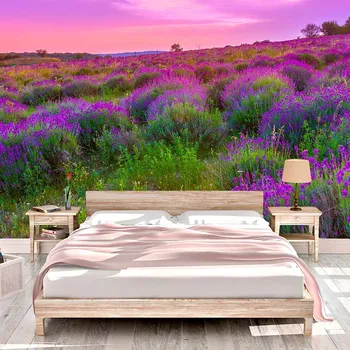 Tapeta Sablio Tapeta Levandulové pole 2 - 125x75 cm