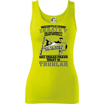 Truhlář zkratky - Dámské tílko - XS ( Limetková )